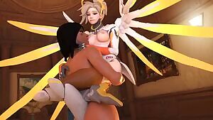 Mercy/Pharah - Titty Suck