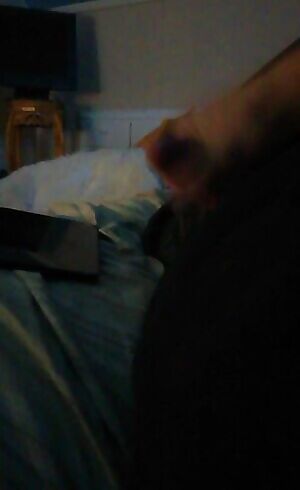 Stroking for wife.