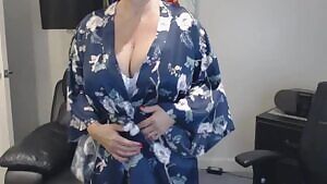 Showing off my new white Bra an panties and also my Big Boobies xx 54yo  🇦🇺💋