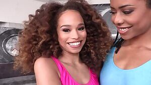 Cecilia Lion shares her first lesbian anal experience with Kira Noir. Two lucky girls!