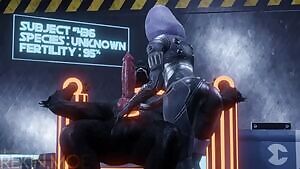 Tali'Zorah x Werewolf part 1,