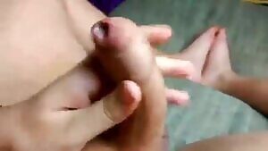 Gay boy masturbates and cum