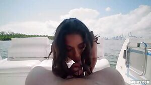 Trimmed Pussy Vienna Black POV Pussy Sex on Boat