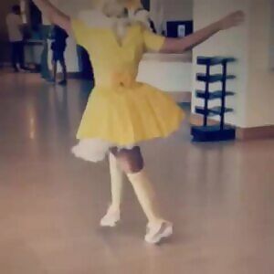 Milana Vayntrub giving a peek