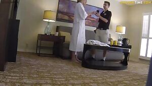 Asking Hotel staff to take a picture of her naked