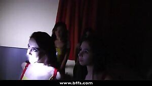 Pretty teen hacker girlfriends gets fucked by two guys