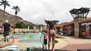 Playing with Pussy at a Pool Party