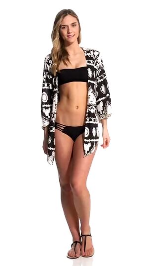 Lucy Love Cactus Flower Weekender Kimono