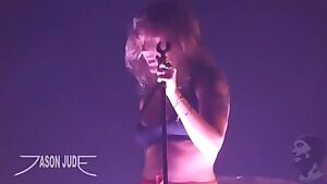 Tove Lo taking off her top, begging for guys to jerk to her
