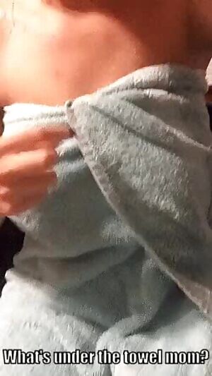 Mom, what's under the towel?