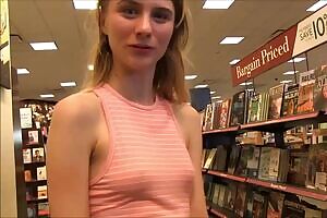 B&N cutie reveals her boobs.
