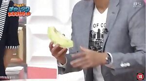 Licking & playing with a melon in a very embarrassing way