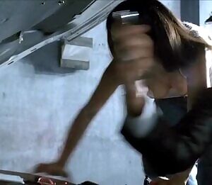 Looking down Salma Hayek's shirt