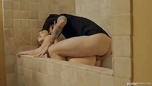 I walked into the bathroom to find my bully mounting Mom in the bathtub