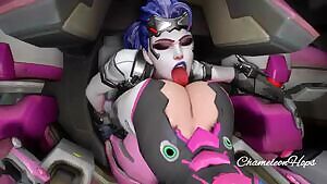 Widowmaker taking D.Va from behind!