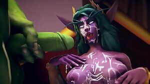 Tyrande Whisperwind cumslut