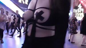 Some little jiggling as I walk around with pasties!