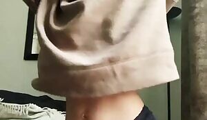 Under a hoody.
