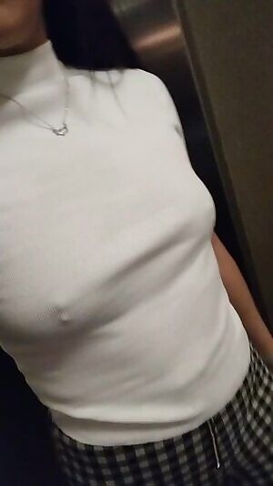 The nipple rings made it even more obvious I was braless. 🤭