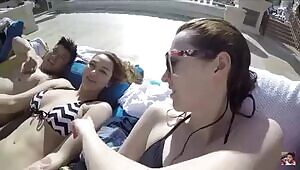 Jess squeezes Geos boobs