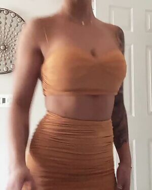 Peach dress