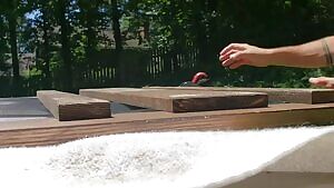 Shaping both the door and my forearms