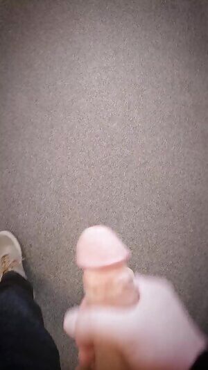Jizzing on my office floor while walking
