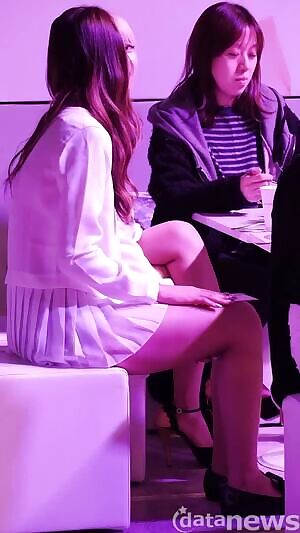 Seolhyun squeezes her thigh