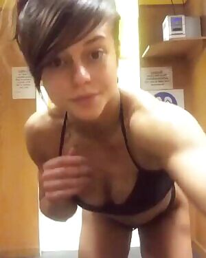 Abigail Gould flexing for the camera.