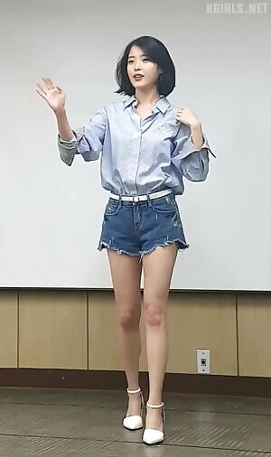 IU - nice legs in denim shorts