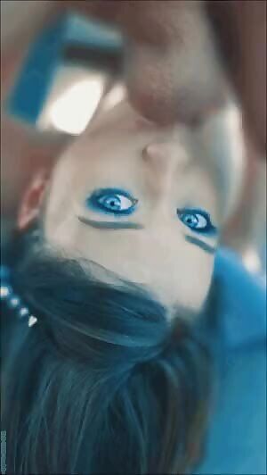 Throat fucking blue eyes, wow deepthroat!
