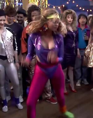 Debby Ryan bouncing around in a slutty leotard