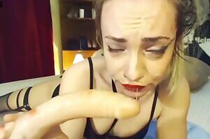 Rough & Sloppy Dildo Throating SandraRuby