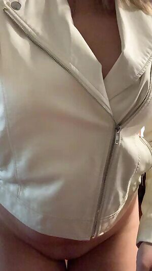 White leather jacket