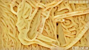 Spaghetti being force-fed the Spaghetti by Spaghetti