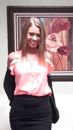 She is ready to shed out of her grown up clothes for the camera.