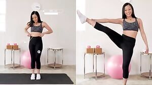 Tiny 85 lb hot Filipina Asian Girl Fucks For Fitness Model Job