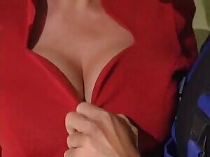 Tits worshipped by repairman