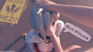 Goddess Mercy Deep throat  GIF