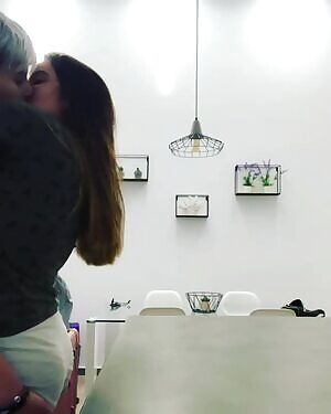 Picking up her girlfriend .