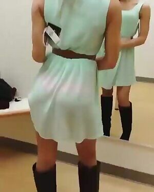 blonde showing her cute butt