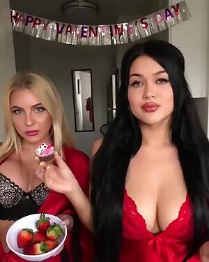 Brittanie Nash And Tori Ross Celebrating Valentine's Day