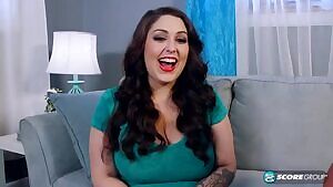 Busty BBW Allie Pearson Blowjob and Titfuck