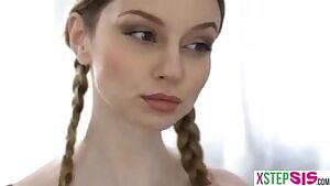 busty sister teases her bother about the size of his dick and ends up getting the surprise of her life