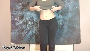 New alert! Cutie strips down bare and masturbates just for you.