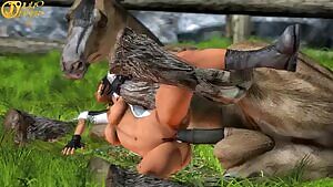 Pharah getting pounded