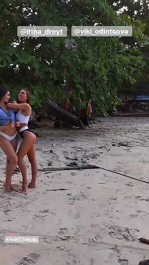 Tongue and smile with Irina