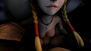 Linkle enjoying herself at night