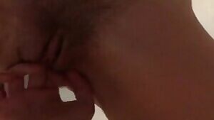 Cumming all over the girlfriend's fingers