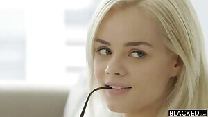 Elsa Jean - Blonde Freshman Fucks a Huge Black Cock